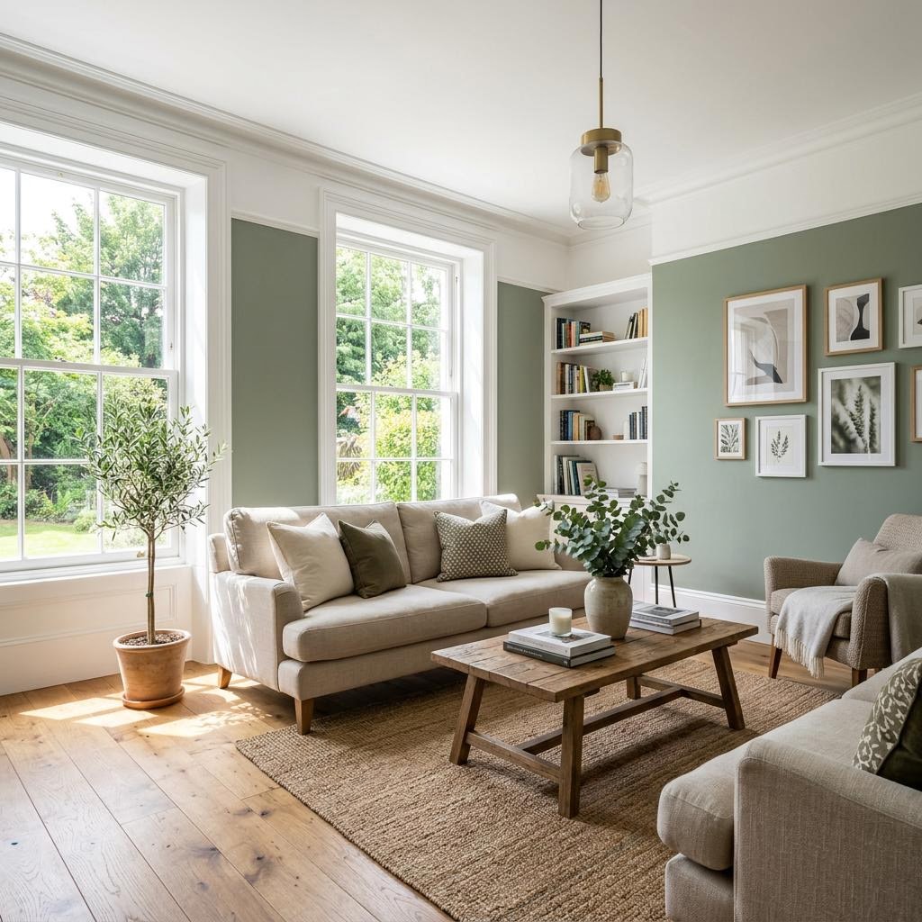 Freshly painted interior room